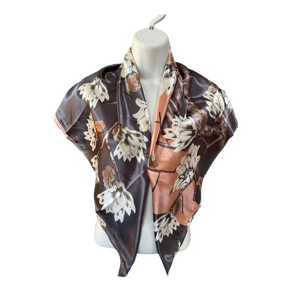 Vintage Classic Scarf - Fashion Silk Scarf - Flor… - image 6