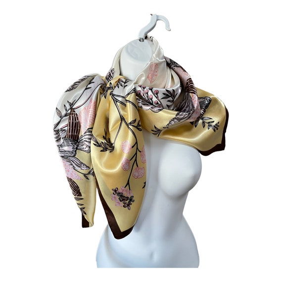 Vintage Classic Scarf - Fashion Silk Scarf - Flor… - image 5
