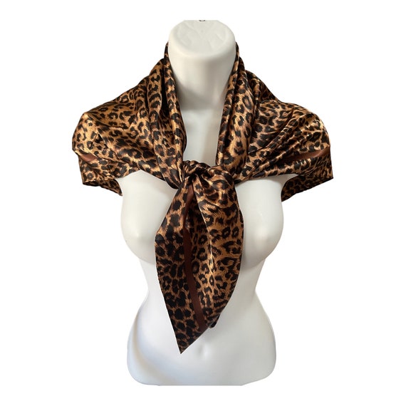 Leopard Brown Scarf - Women Neck Scarf - Fashion … - image 4