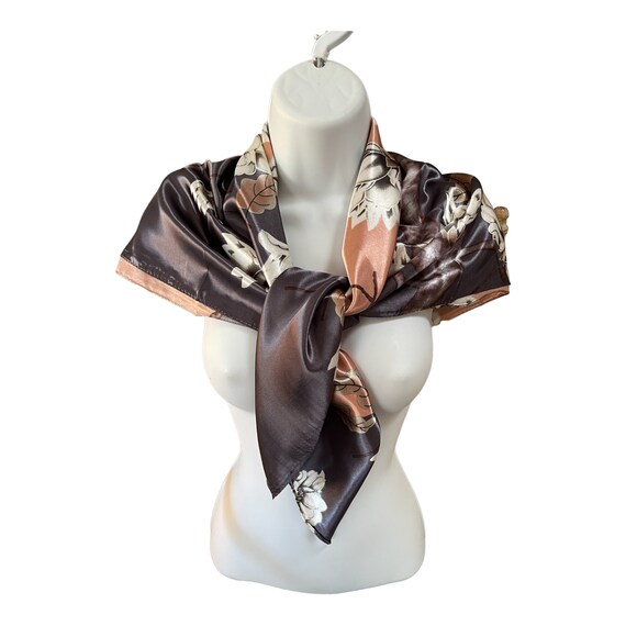 Vintage Classic Scarf - Fashion Silk Scarf - Flor… - image 4