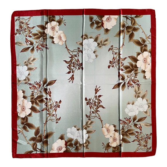 Vintage Classic Scarf - Fashion Silk Scarf - Flor… - image 9