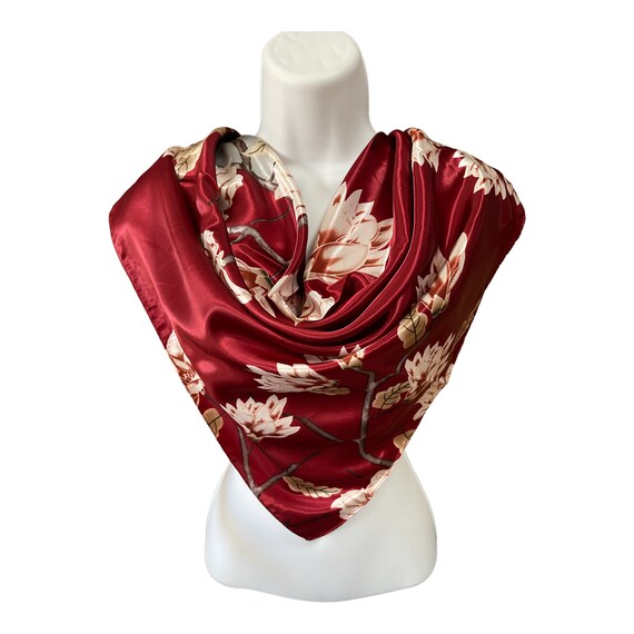 Vintage Classic Scarf - Fashion Silk Scarf - Flor… - image 6