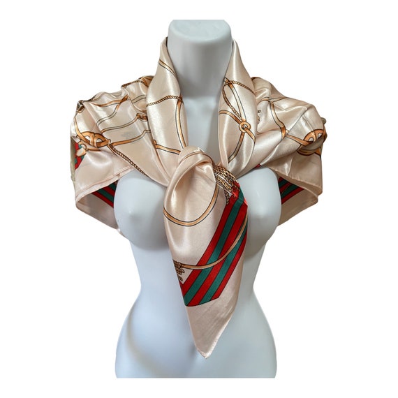 Women Neck Scarf - Fashion Silk Scarf - Floral Sc… - image 5