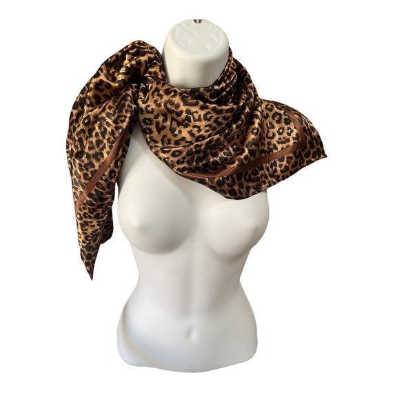 Leopard Brown Scarf - Women Neck Scarf - Fashion … - image 7
