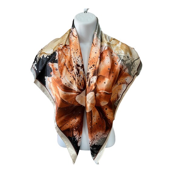 Vintage Classic Scarf - Fashion Silk Scarf - Flor… - image 4