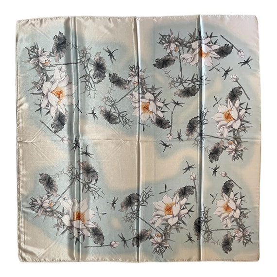 Vintage Classic Scarf - Fashion Silk Scarf - Flor… - image 9