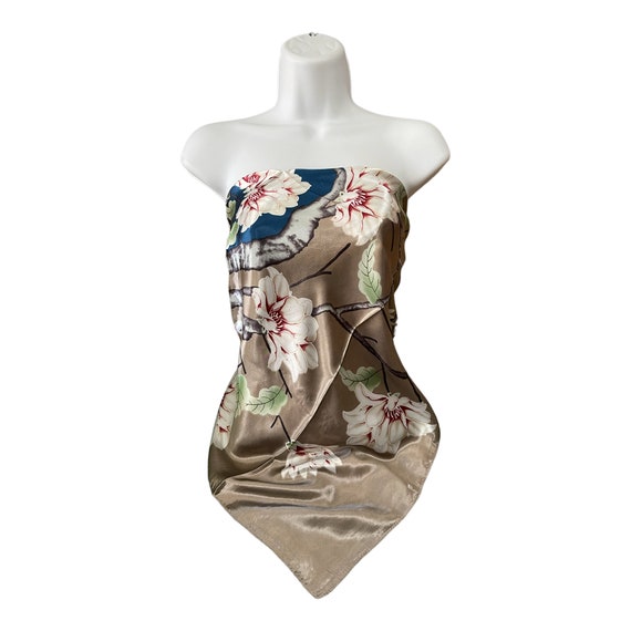 Vintage Classic Scarf - Fashion Silk Scarf - Flor… - image 8