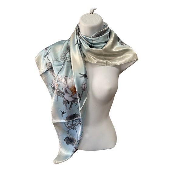 Vintage Classic Scarf - Fashion Silk Scarf - Flor… - image 7