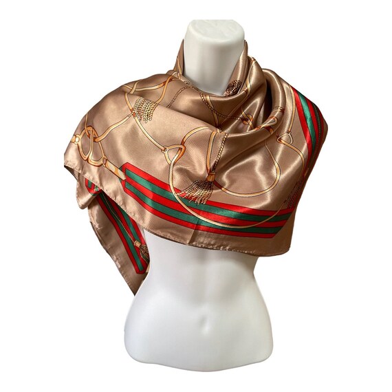 Designer Women Scarf - Fashion Silk Scarf - Flora… - image 2