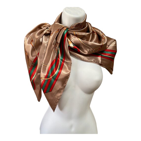 Designer Women Scarf - Fashion Silk Scarf - Flora… - image 3