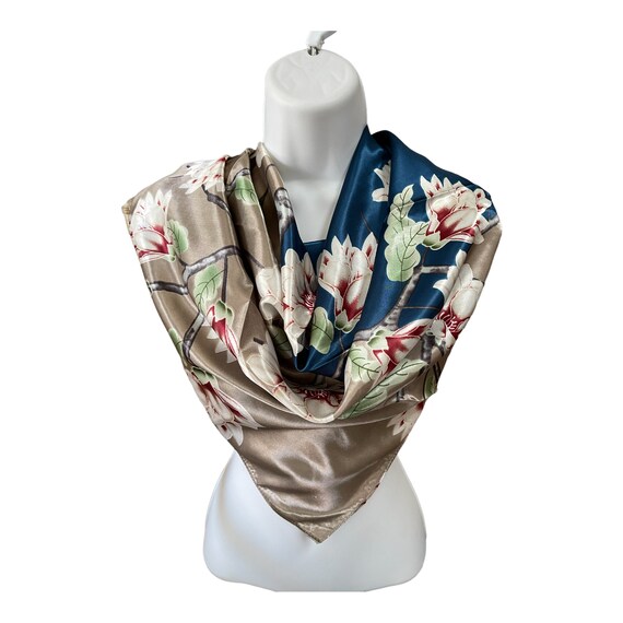 Vintage Classic Scarf - Fashion Silk Scarf - Flor… - image 6