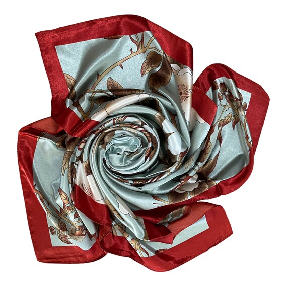 Vintage Classic Scarf - Fashion Silk Scarf - Flor… - image 10