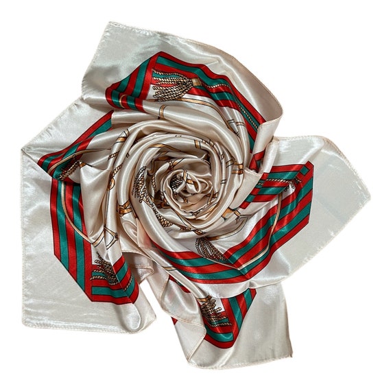 Women Neck Scarf - Fashion Silk Scarf - Floral Sc… - image 10