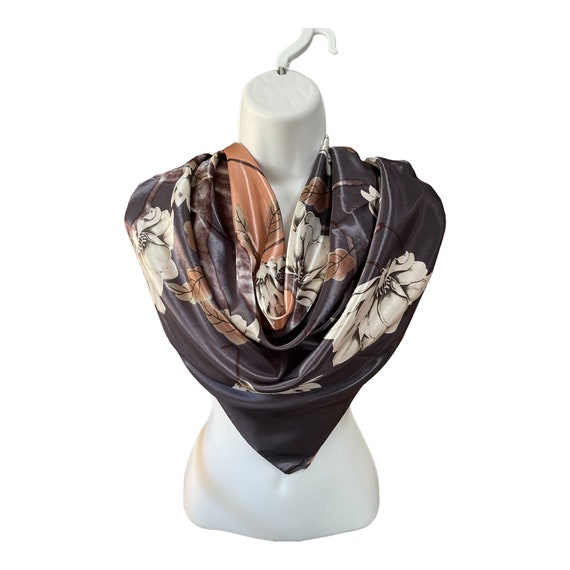 Vintage Classic Scarf - Fashion Silk Scarf - Flor… - image 8