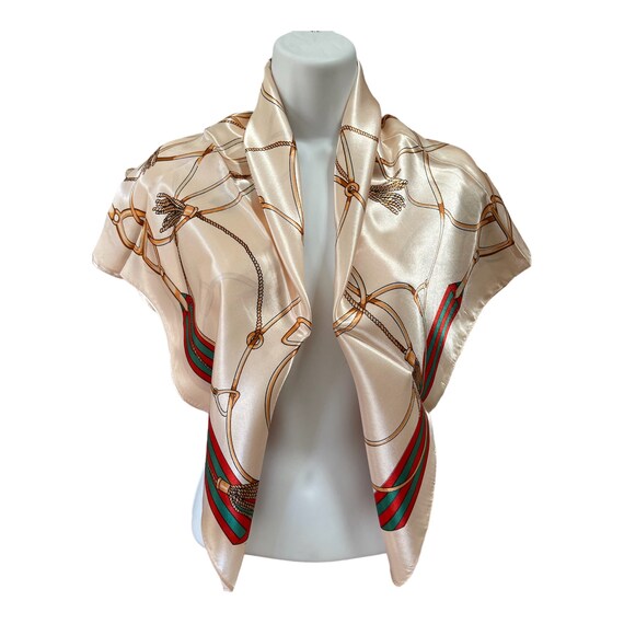 Women Neck Scarf - Fashion Silk Scarf - Floral Sc… - image 6