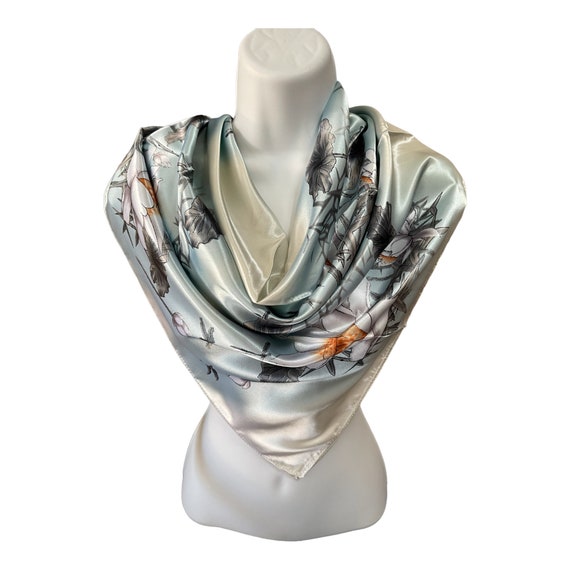 Vintage Classic Scarf - Fashion Silk Scarf - Flor… - image 6