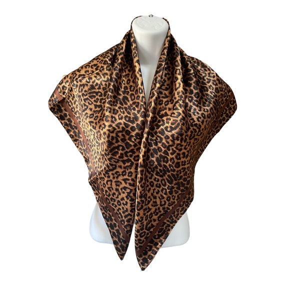 Leopard Brown Scarf - Women Neck Scarf - Fashion … - image 2