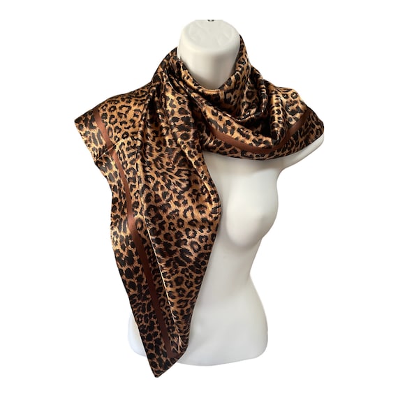 Leopard Brown Scarf - Women Neck Scarf - Fashion … - image 1