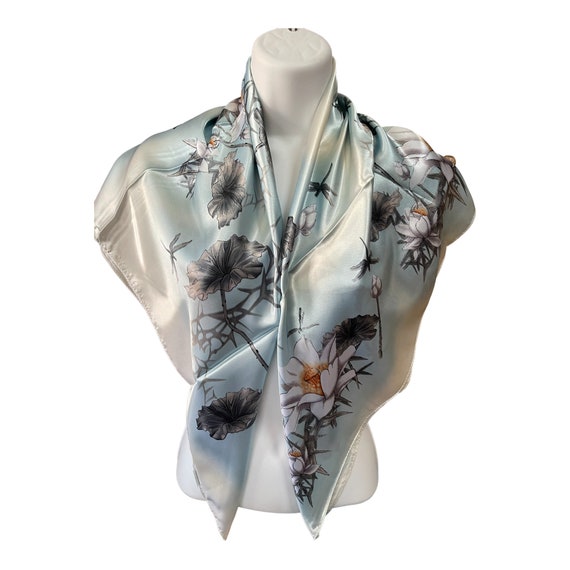 Vintage Classic Scarf - Fashion Silk Scarf - Flor… - image 5