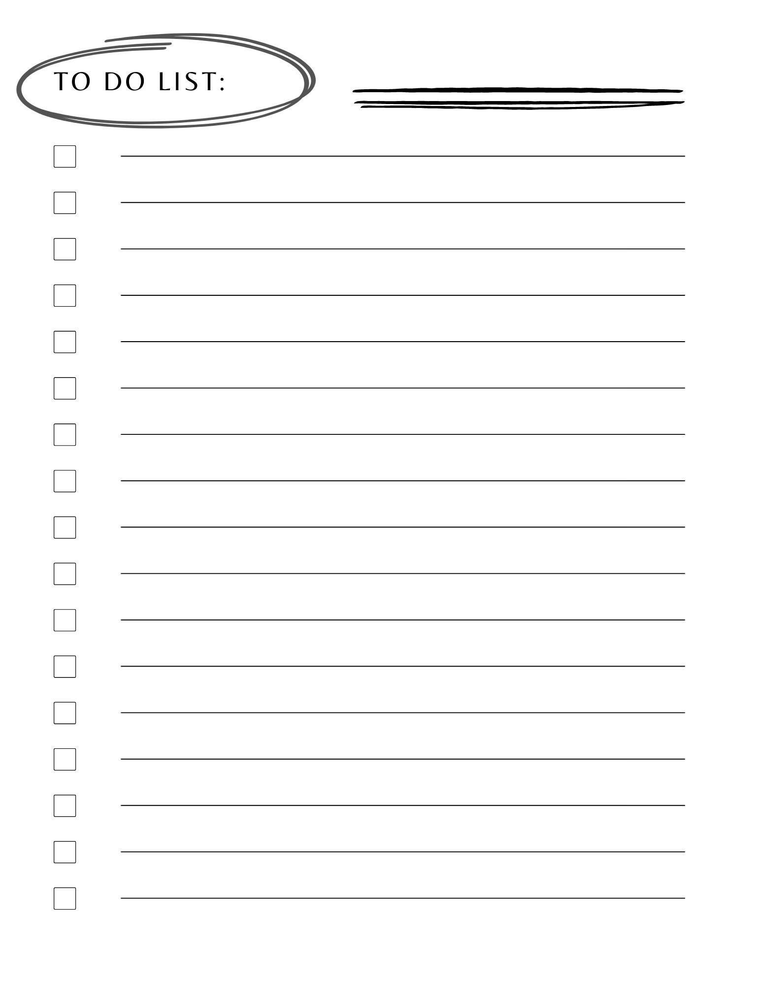 To do list blank instant download etsy