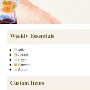 Grocery List