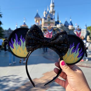 Dragon Fire Mouse Ears Headband - 3d printed - Villain