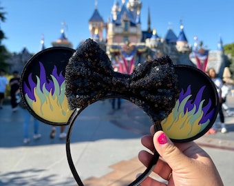 Dragon Fire Mouse Ears Headband - 3d printed - Villain