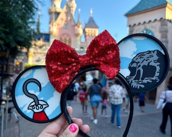 Pirate Captain Mouse Ears Headband - 3d printed