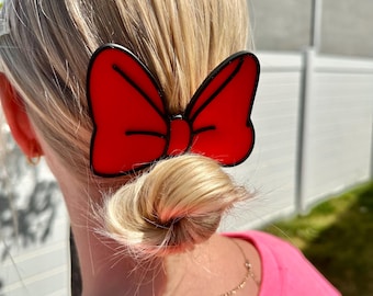 Big Cartoon Bow Hair Clip - Barrette - 4 inch