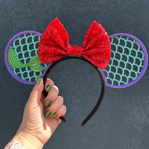 Mermaid Princess Mouse Ears Headband - 3D Printed