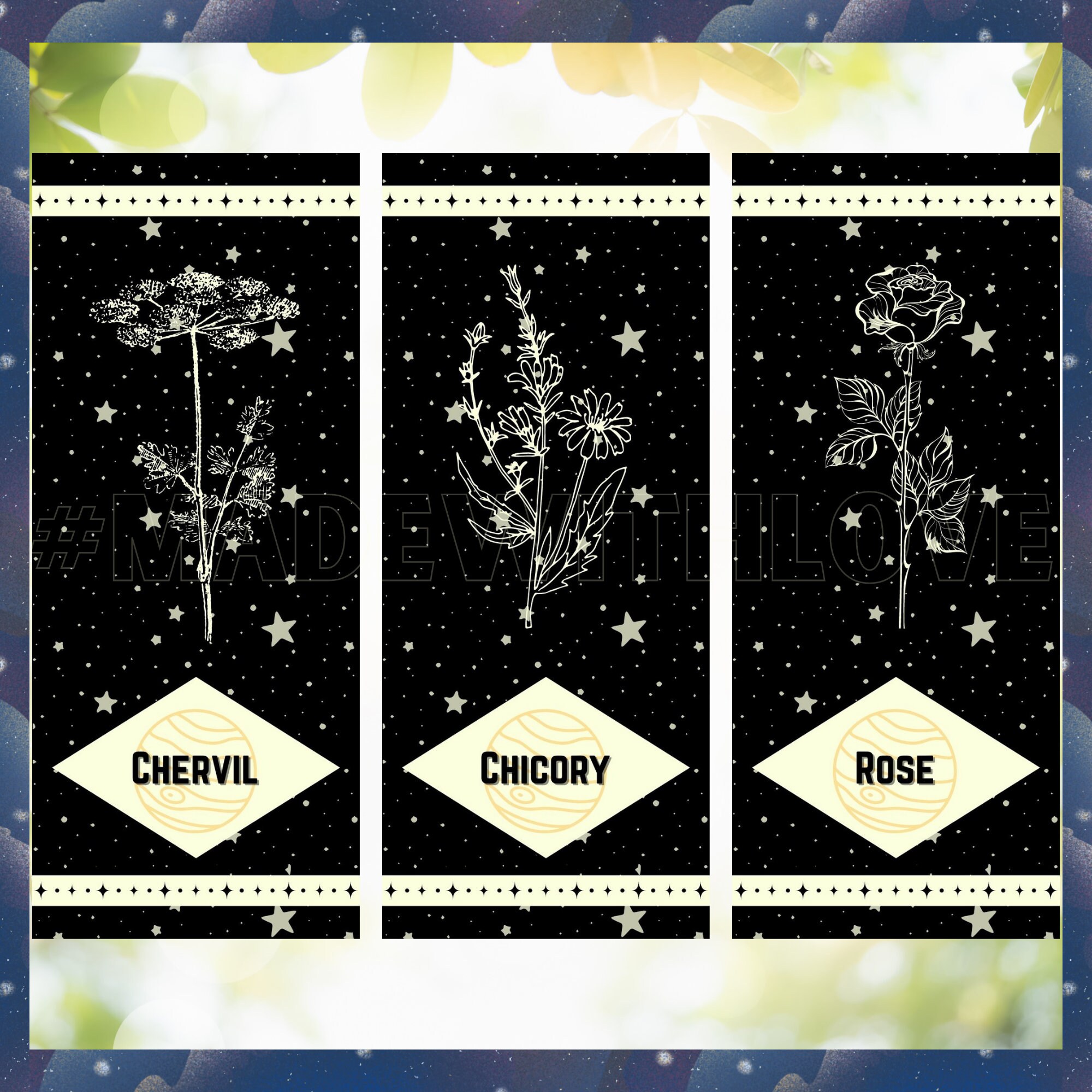 Printable Herbal Bookmarks Celestial Herbs of Jupiter Etsy
