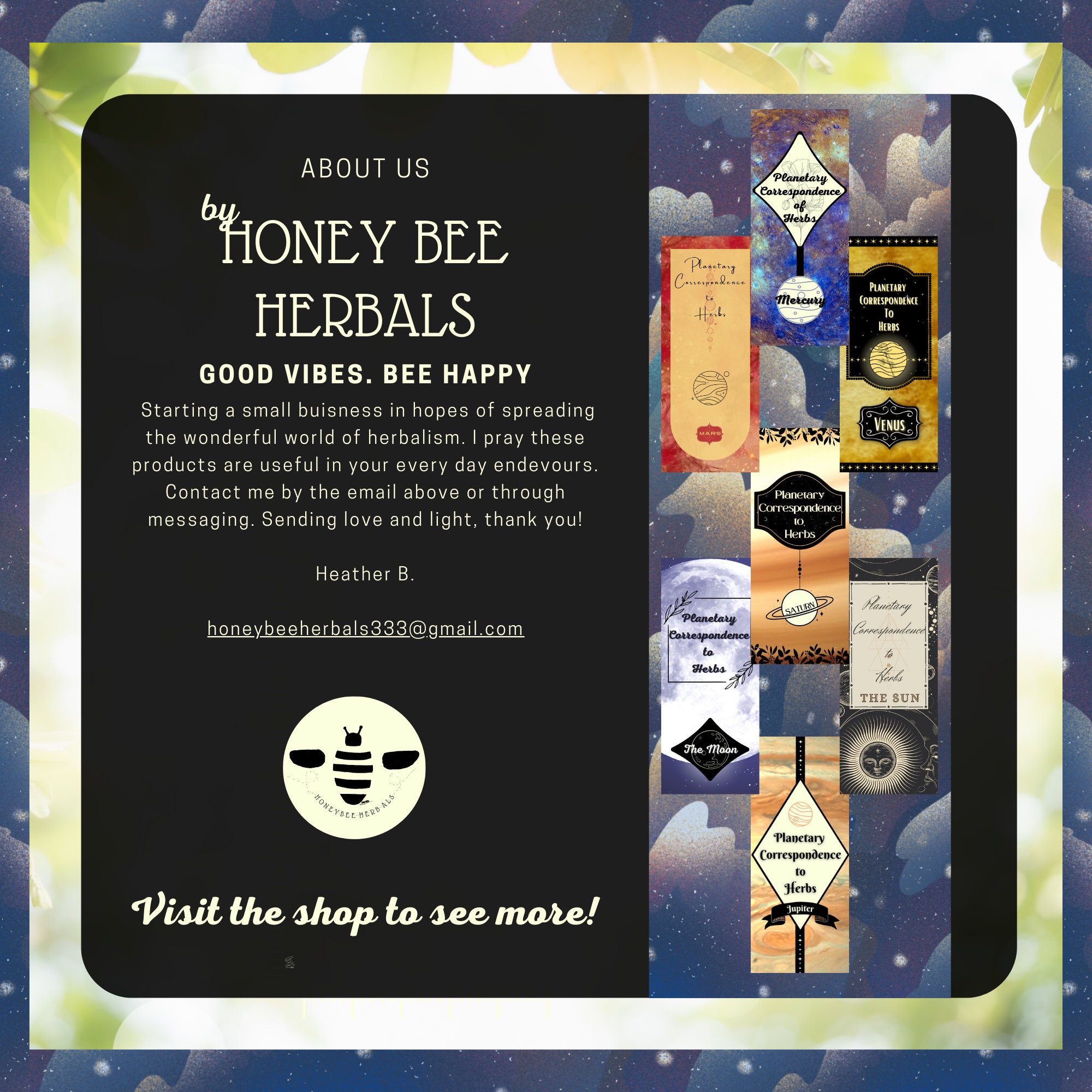 Printable Herbal Bookmarks Celestial Herbs of Jupiter Etsy