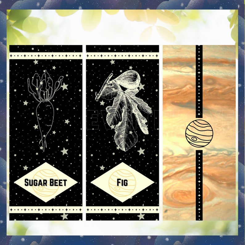 Printable Herbal Bookmarks Celestial Herbs of Jupiter Etsy