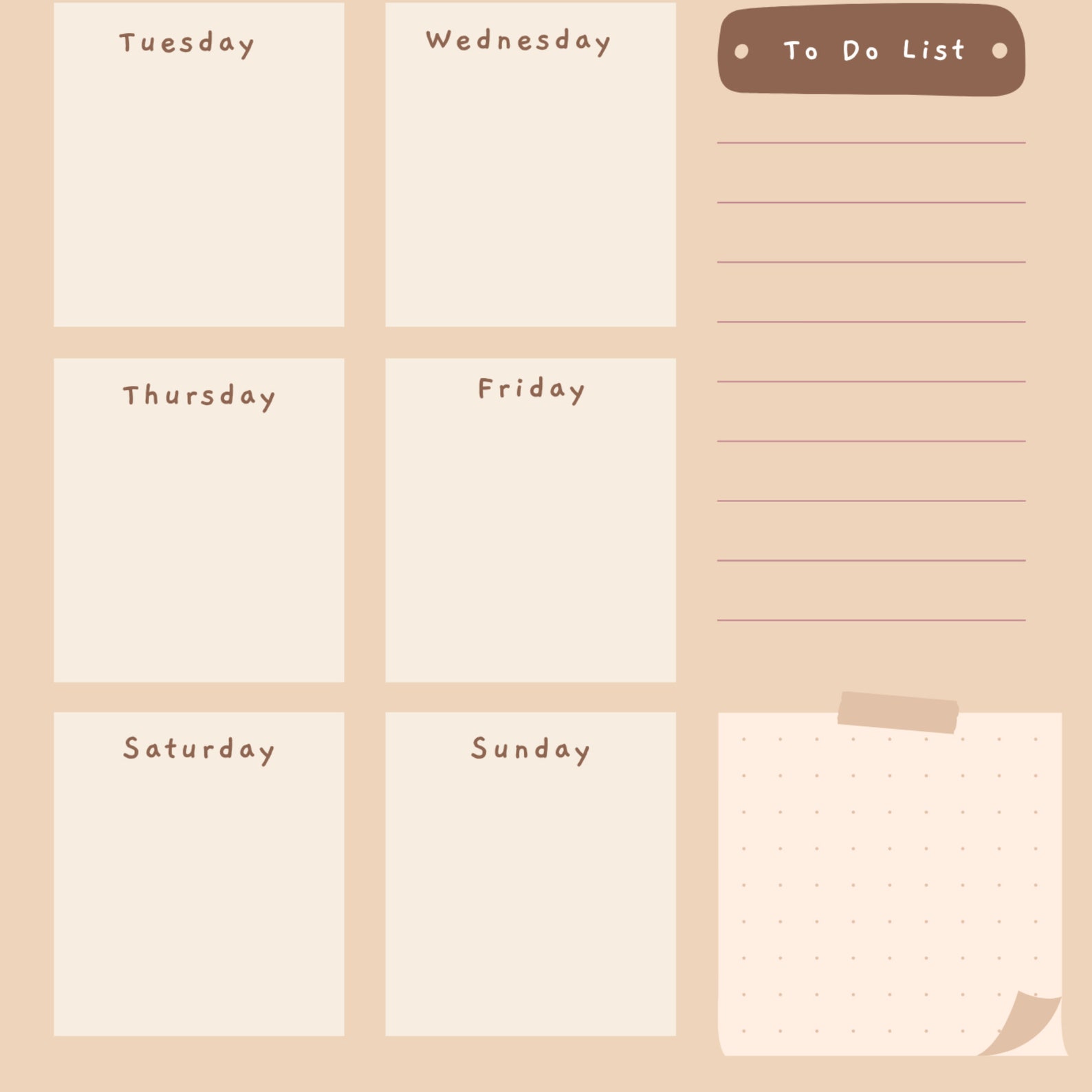 Printable Bear Weekly Planner - Etsy