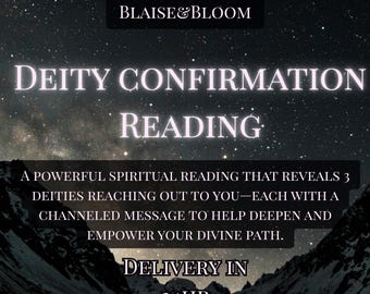 Deity Confirmation Reading: 3 Deities Identified, Channeled Messages (Digital Service in 24 Hours)