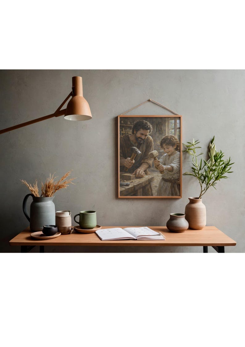 St Joseph Young Jesus Print | Catholic Art (digital Download) | the ...