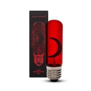 Crescent Moon Light Bulb e27| Red Light Globe | Novelty Bulb | Gothic decor | nightlight | aerolux
