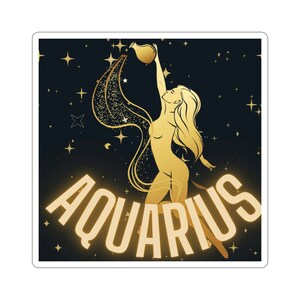 Zodiac Sign Sticker-- Aquarius