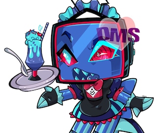 3" Hazbin Maid Stickers