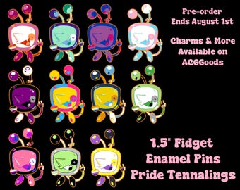 1.5" Fidget Pride Tennaling Enamel Pins
