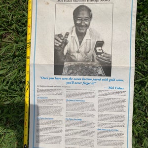 Mel Fisher; Kopie van 1998 Tribute, gemaakt door Mel Fisher Maritime Heritage Society en Key West Citizen Newspaper