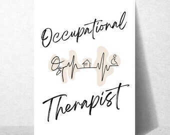 Occupational Therapy Wall Art for Clinic or Office | OT Gift | Neutral Therapy Decor (PDF Files)