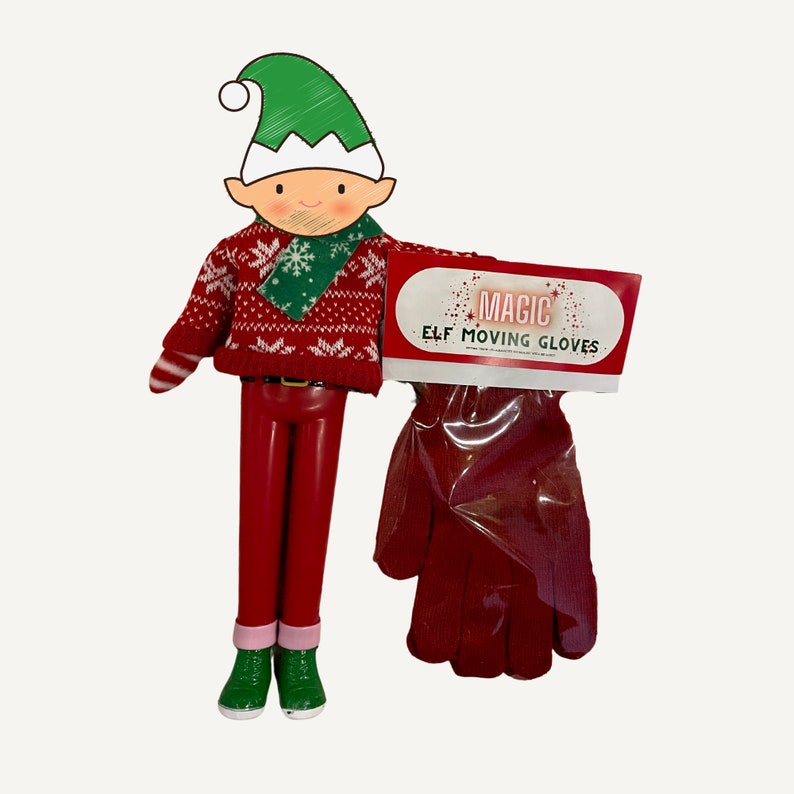 Magic Moving Elf Gloves Bag Topper Printable, Instant Download, Elf ...