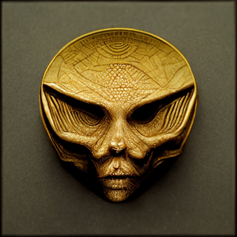 Alien Coins Made by Artificial Intelligence. Digital Download. - Etsy