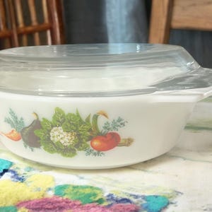 VTG JAJ PYREX &quot;Tuscany&quot; Casserole Dish w/Lid | Lidded Casserole Dish | Collectable Pyrex | Market Garden Pyrex | Retro Kitchenware