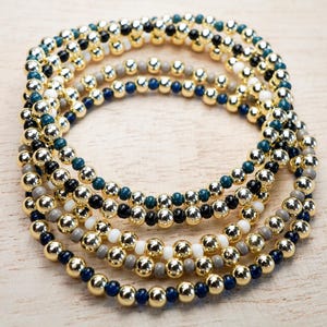 Gold Bead Bracelet -Seed Bead bracelet- Come In 11 Colors-Gift For Her- Gift Idea-  Seed Bead Bracelet-Single Gold Bracelet-Beaded Bracelet