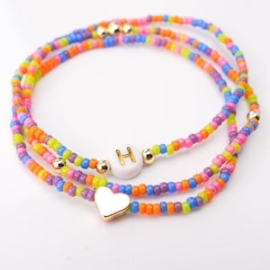 Harper's Candy Crush - Pulseira de miçangas - Pulseiras infantis - Presente para crianças - Pulseira inicial - Miçangas - Pulseira de miçangas