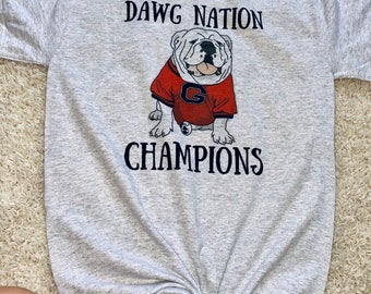 Dawg Nation Champions T shirt Georgia Bulldogs t shirt