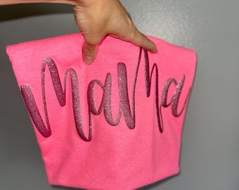glitter puff tees personalized graphic name tees