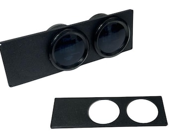 Universal Single DIN Dash Trim 52mm Dual Gauge Pod Mount